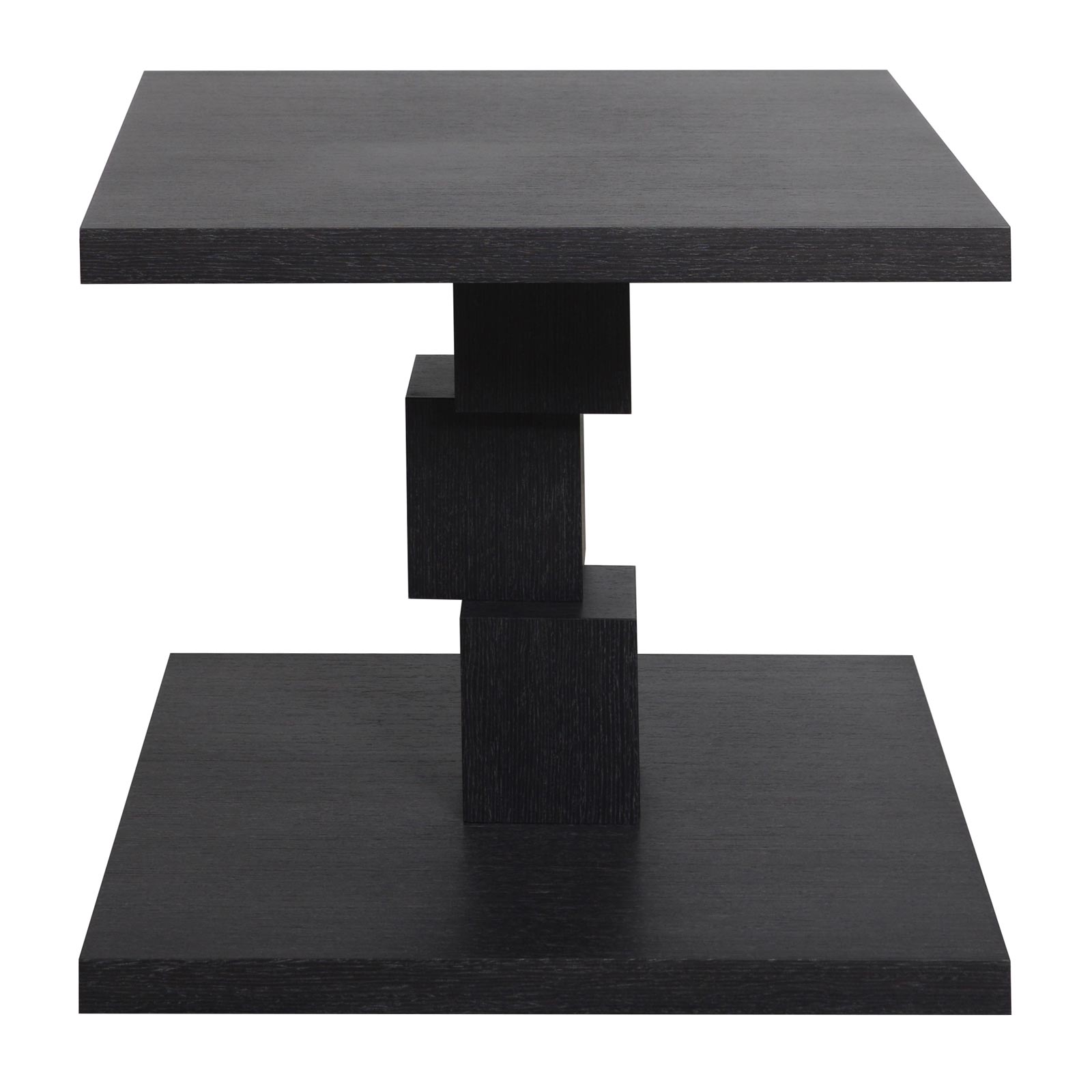 Domicile New Edition Squared Broken Column Side Table - Black