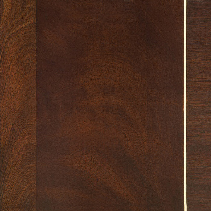 Swirl Mahogany Veneer & Sapele Border & Maple Inlay
