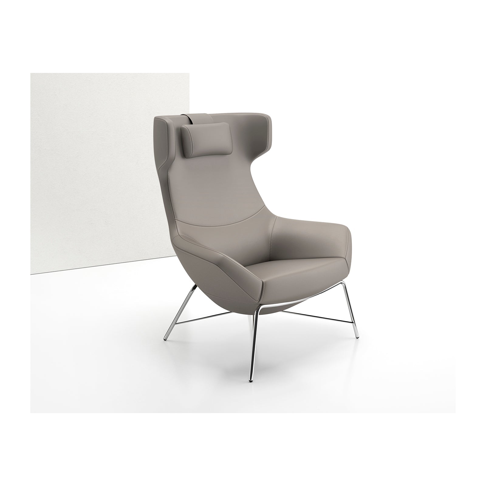 Bing Wing Back Luxe Lounge with Tubular base
