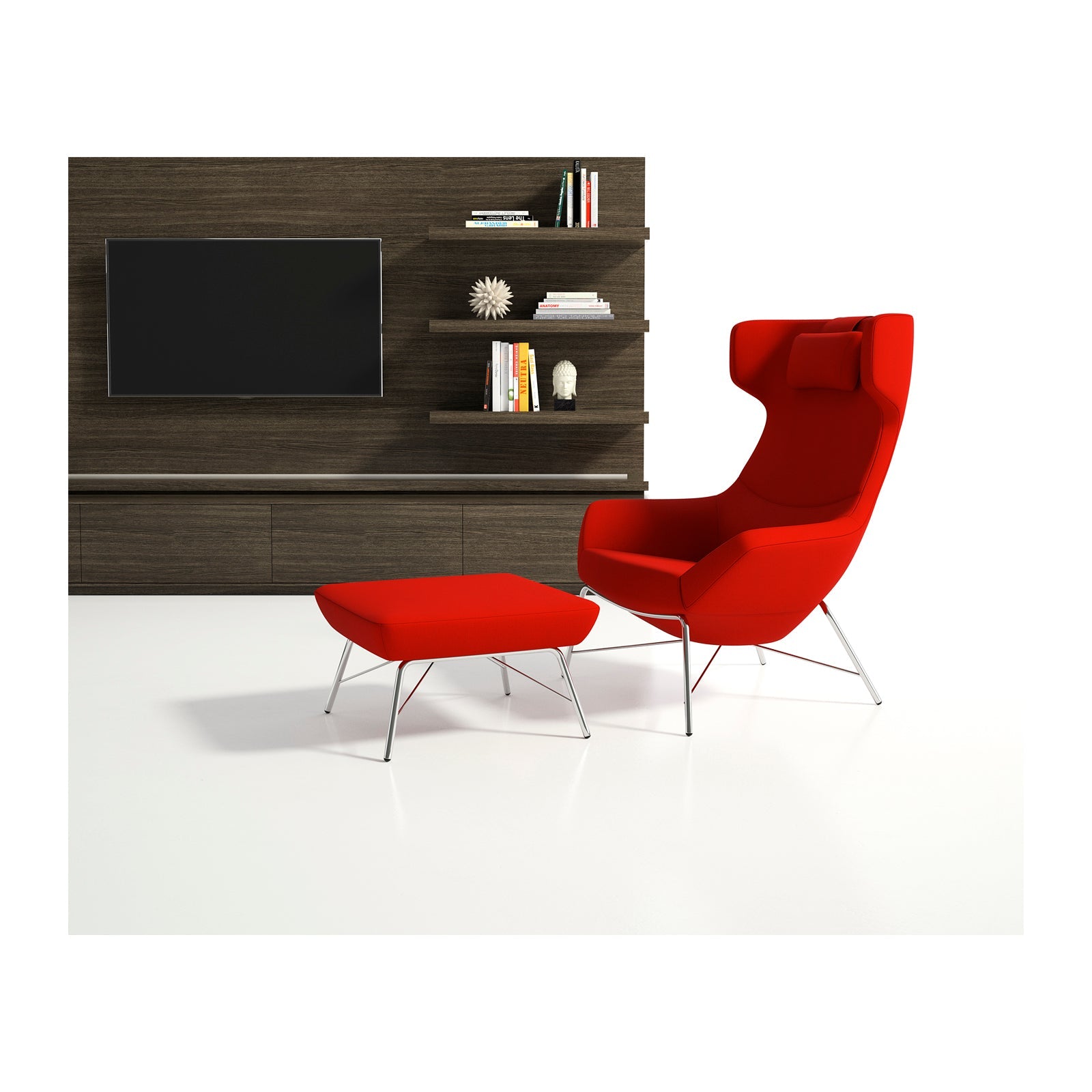 Bing Wing Back Luxe Lounge with Tubular base