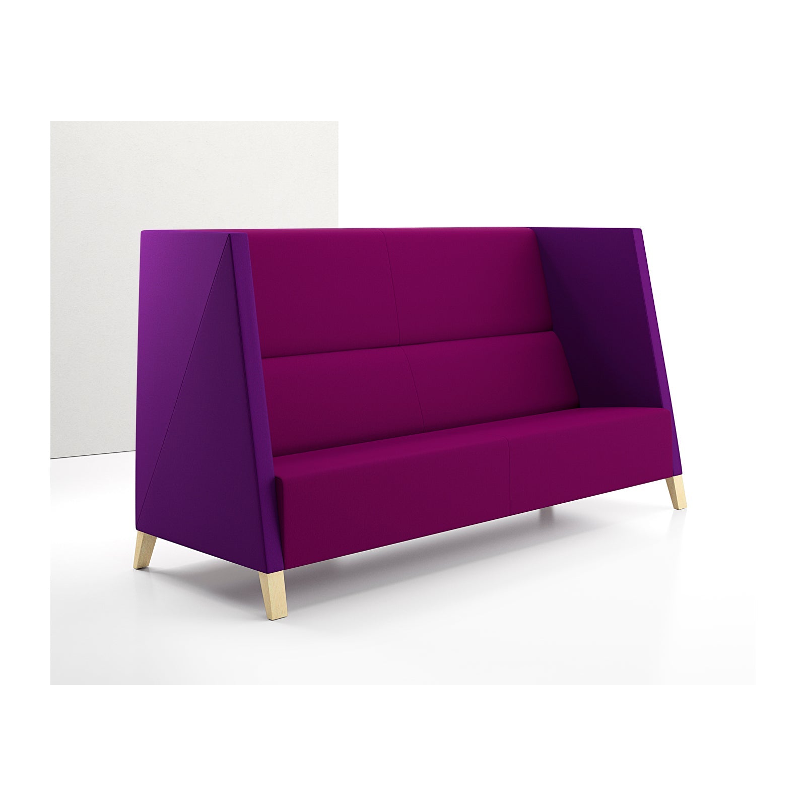 Caid High Back Sofa Wood Legs