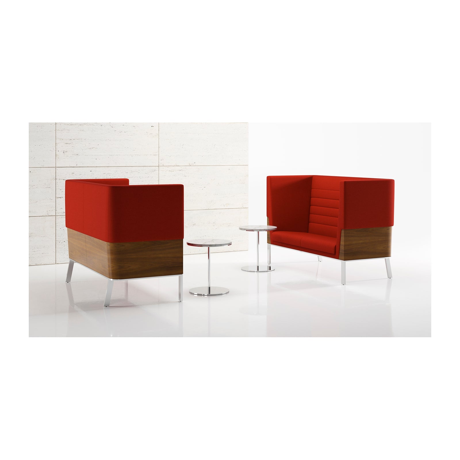 Ava high back sofa wood back