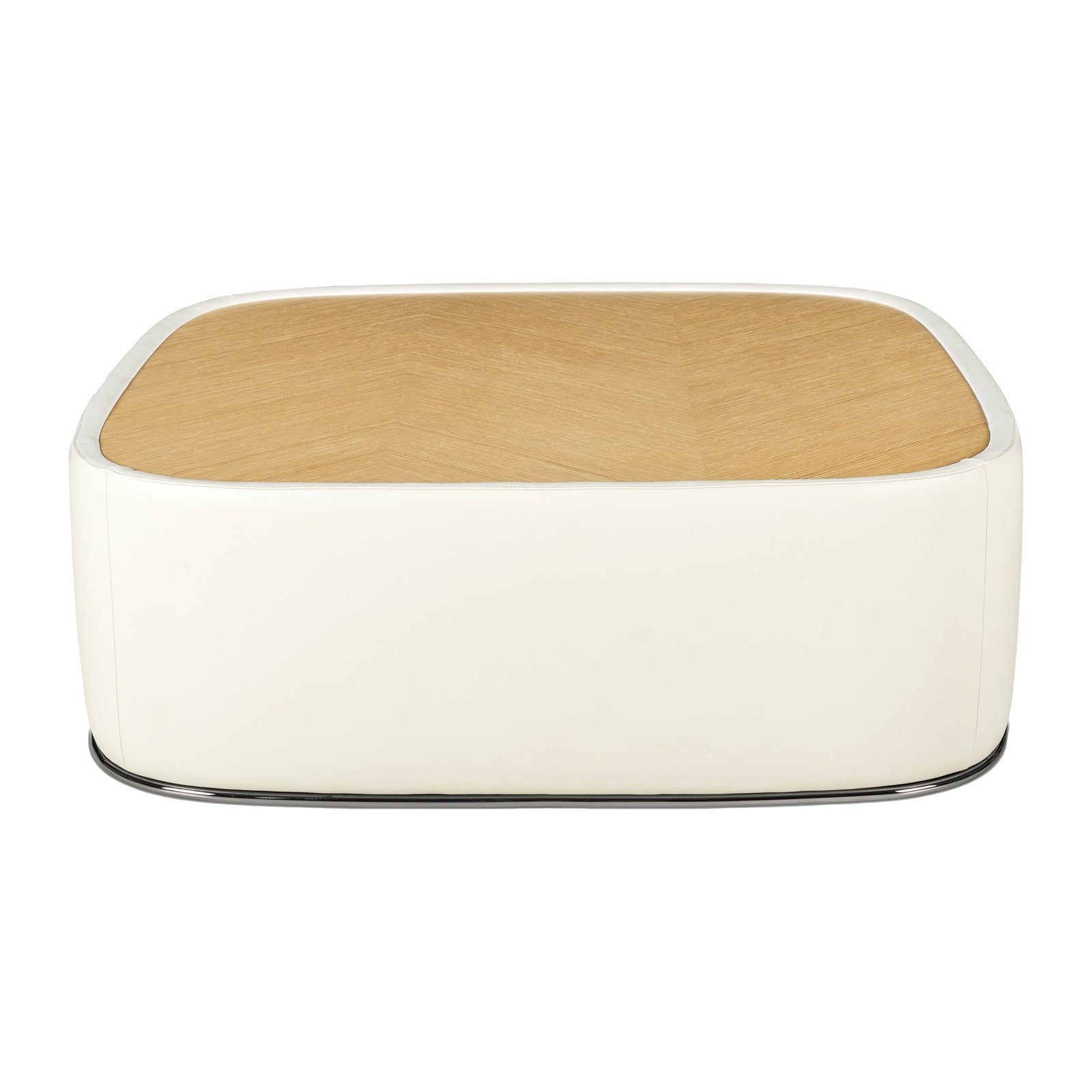 Ellsworth ottoman with inset wood top