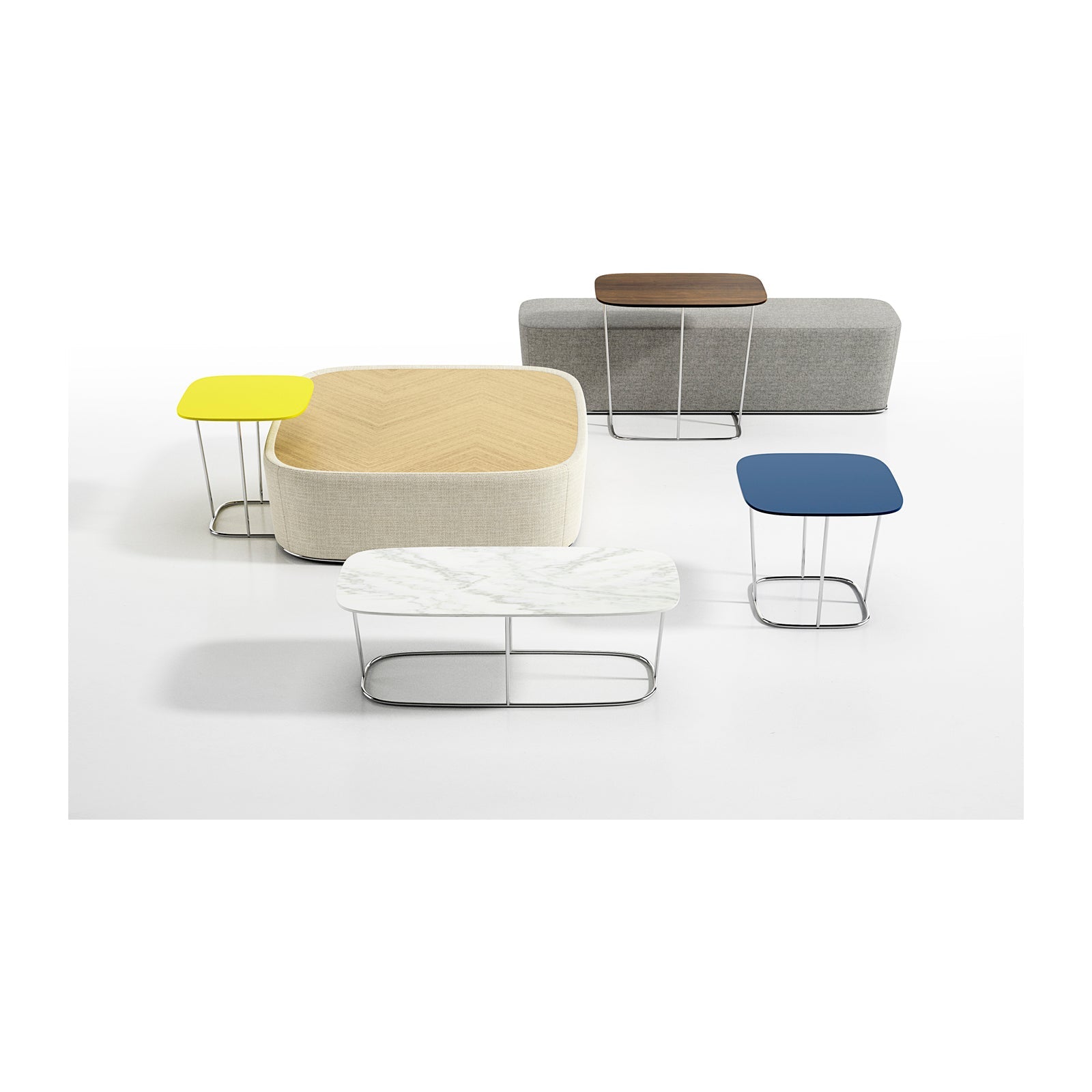 Ellsworth side table with marble top