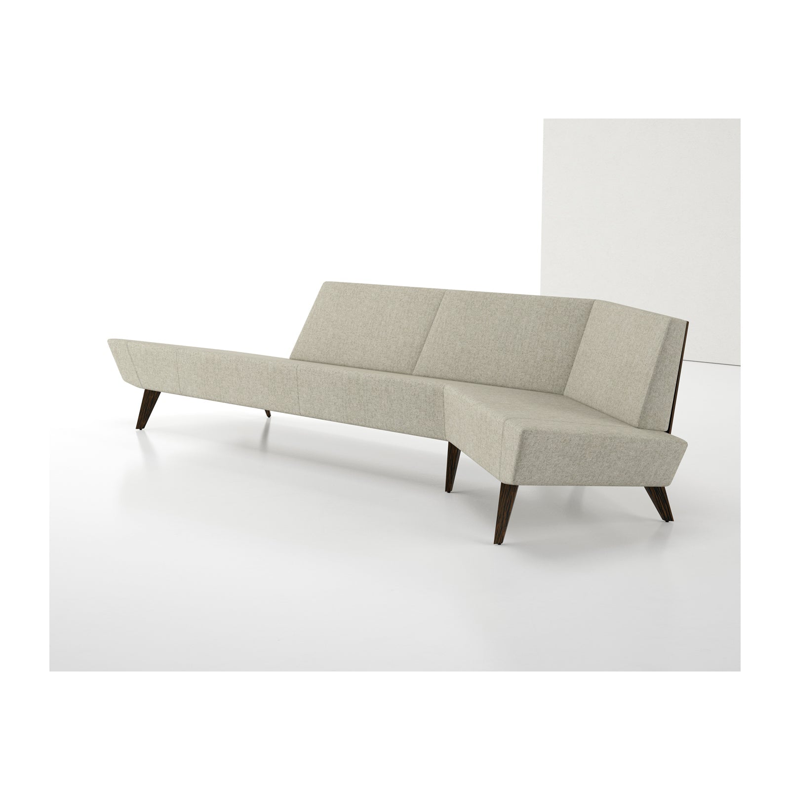 Avant Angled Sofa, Left, Wood Back