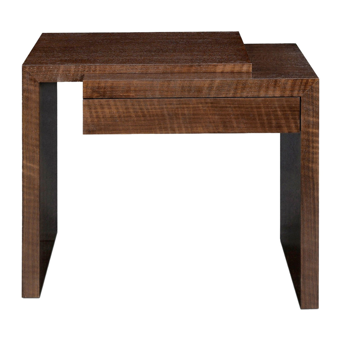 Modern Metropolis Shale End Table with Drawer