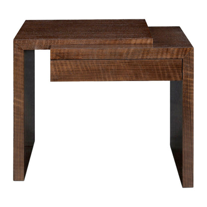 Modern Metropolis Shale End Table with Drawer