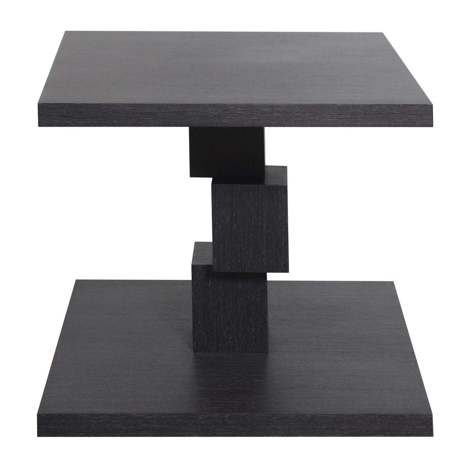 Domicile New Edition Squared Broken Column Side Table - Black