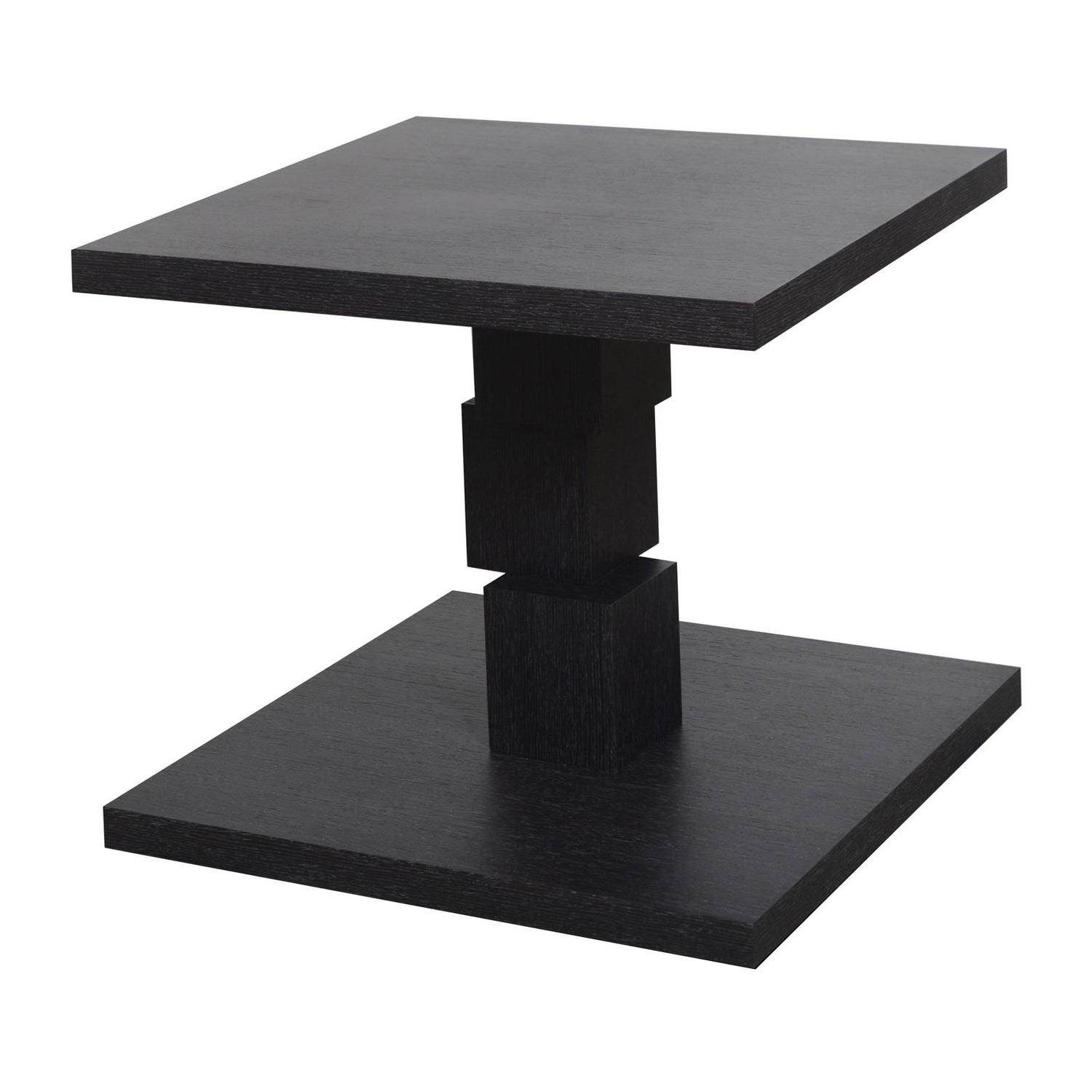 Domicile New Edition Squared Broken Column Side Table - Black