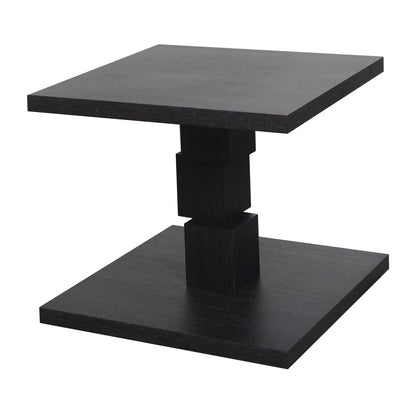 Domicile New Edition Squared Broken Column Side Table - Black