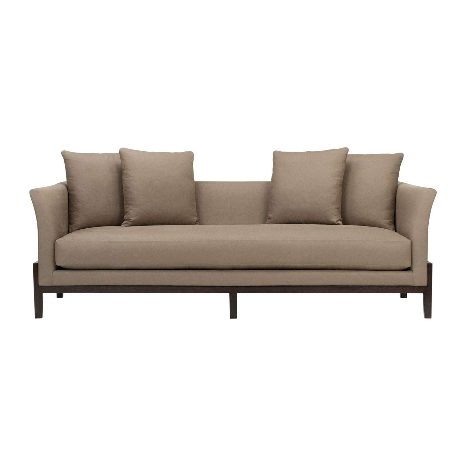 Kinkou Wood Base Sofa with Flared Arm