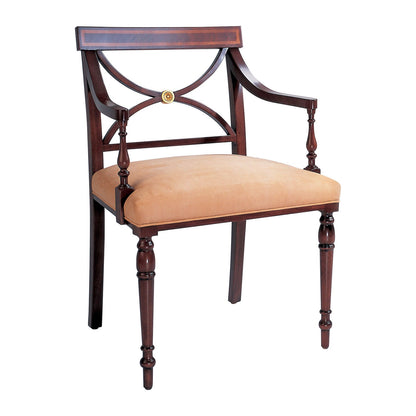 Bolier Classics Regency Style Armchair With Gold Leaf Accents
