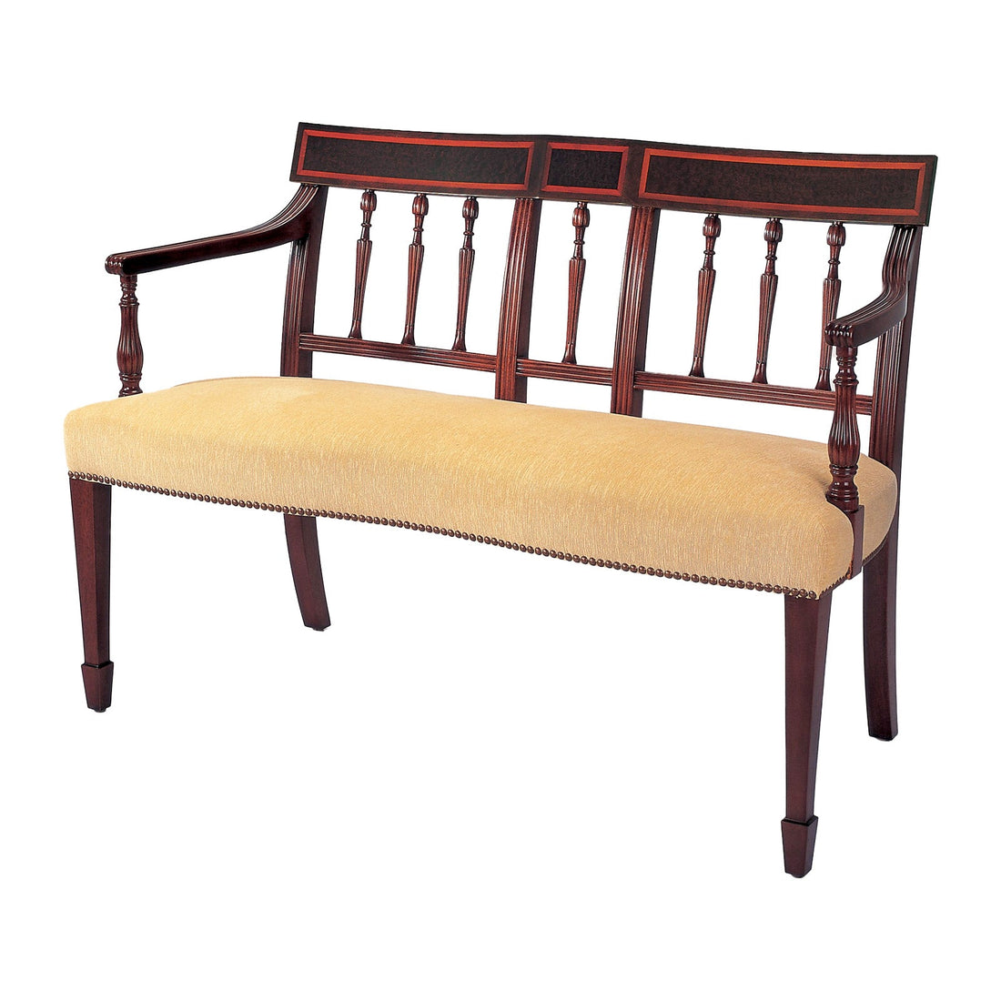 Bolier Classics Regency Style Bench with Wooden Frame Back
