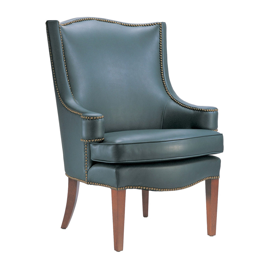 Bolier Classics Wing Chair with Antique Brass Nail Detail