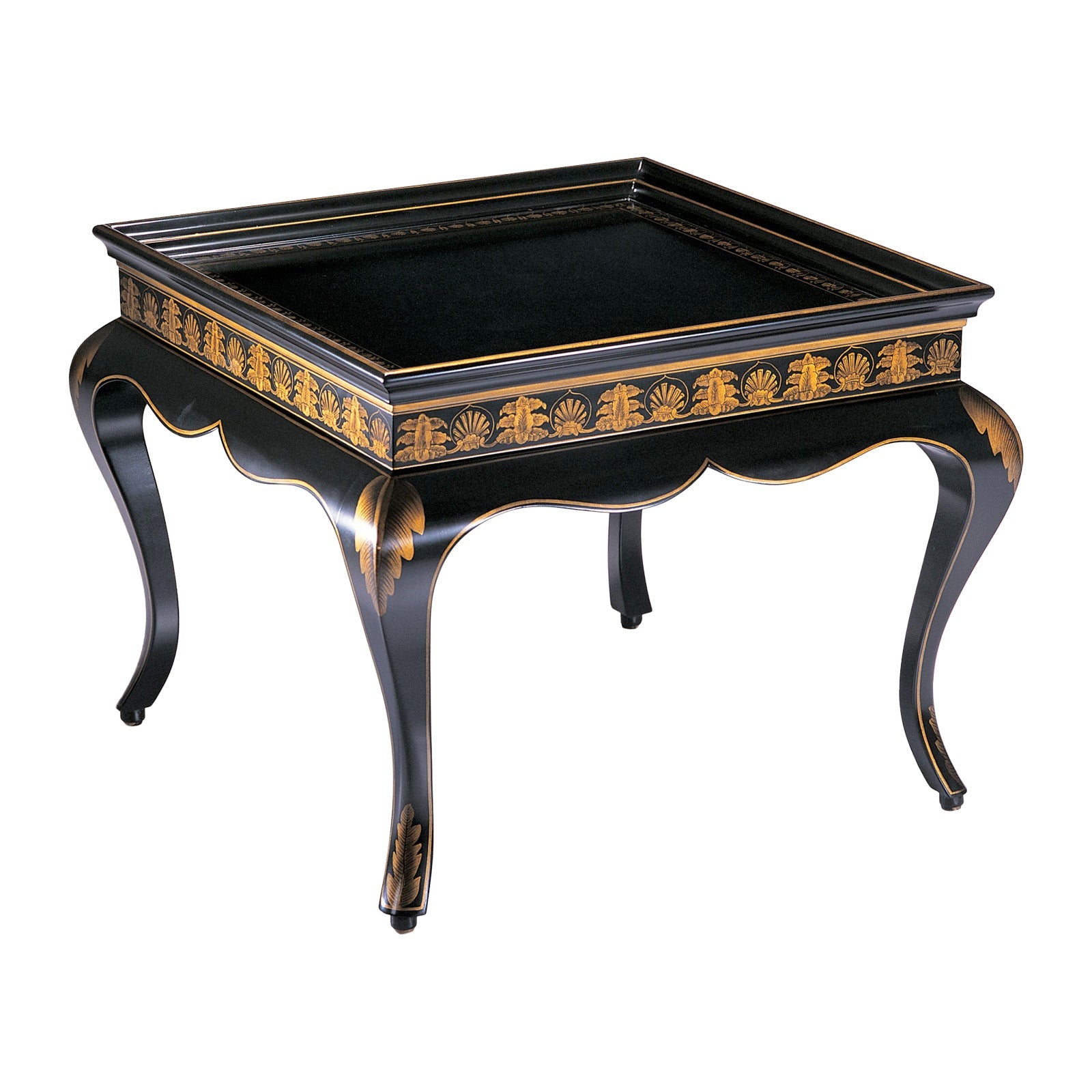Bolier Classics Side Table Lacquer Finish With Chinoiserie Decoration