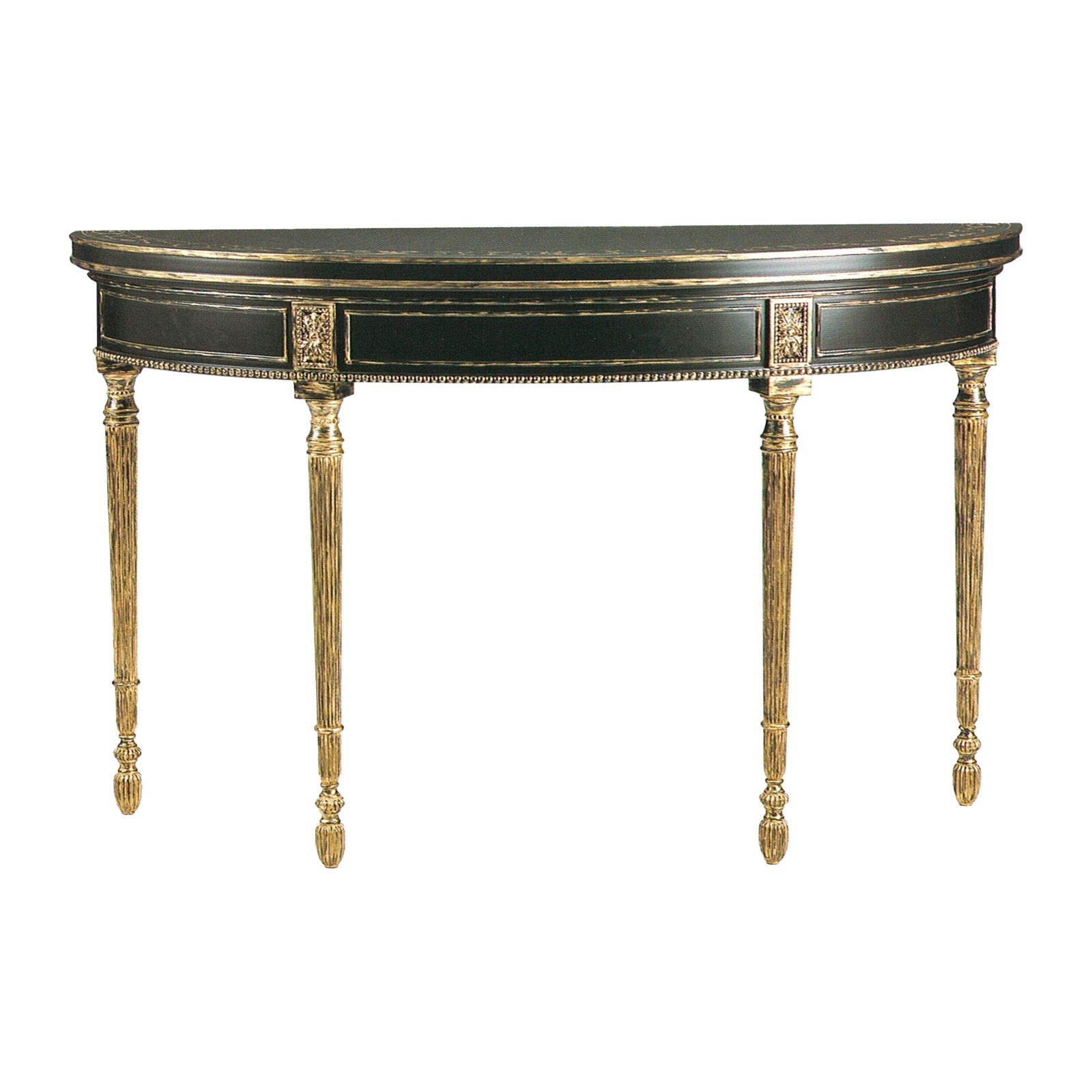 Bolier Classics Console Table With Gold Leaf Accents