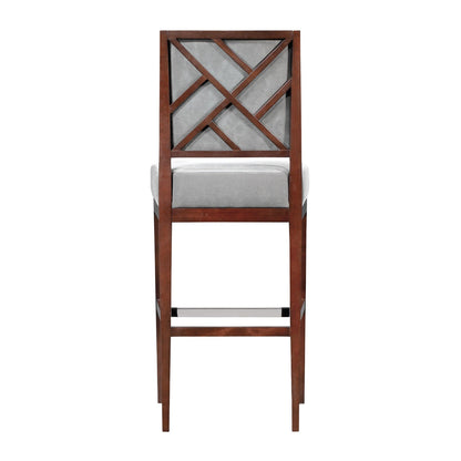Bolier Rosenau Upholstered Back Bar Stool