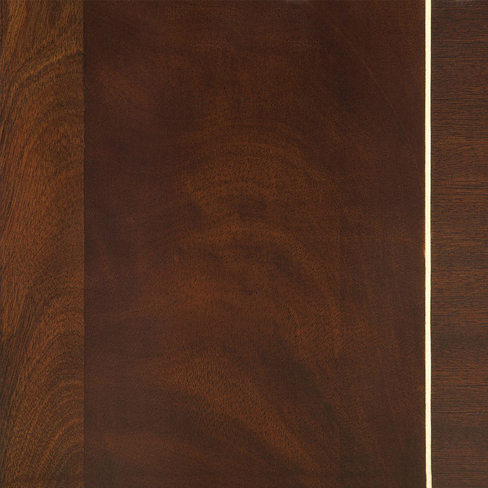 Swirl Mahogany Veneer &amp; Sapele Border &amp; Maple Inlay