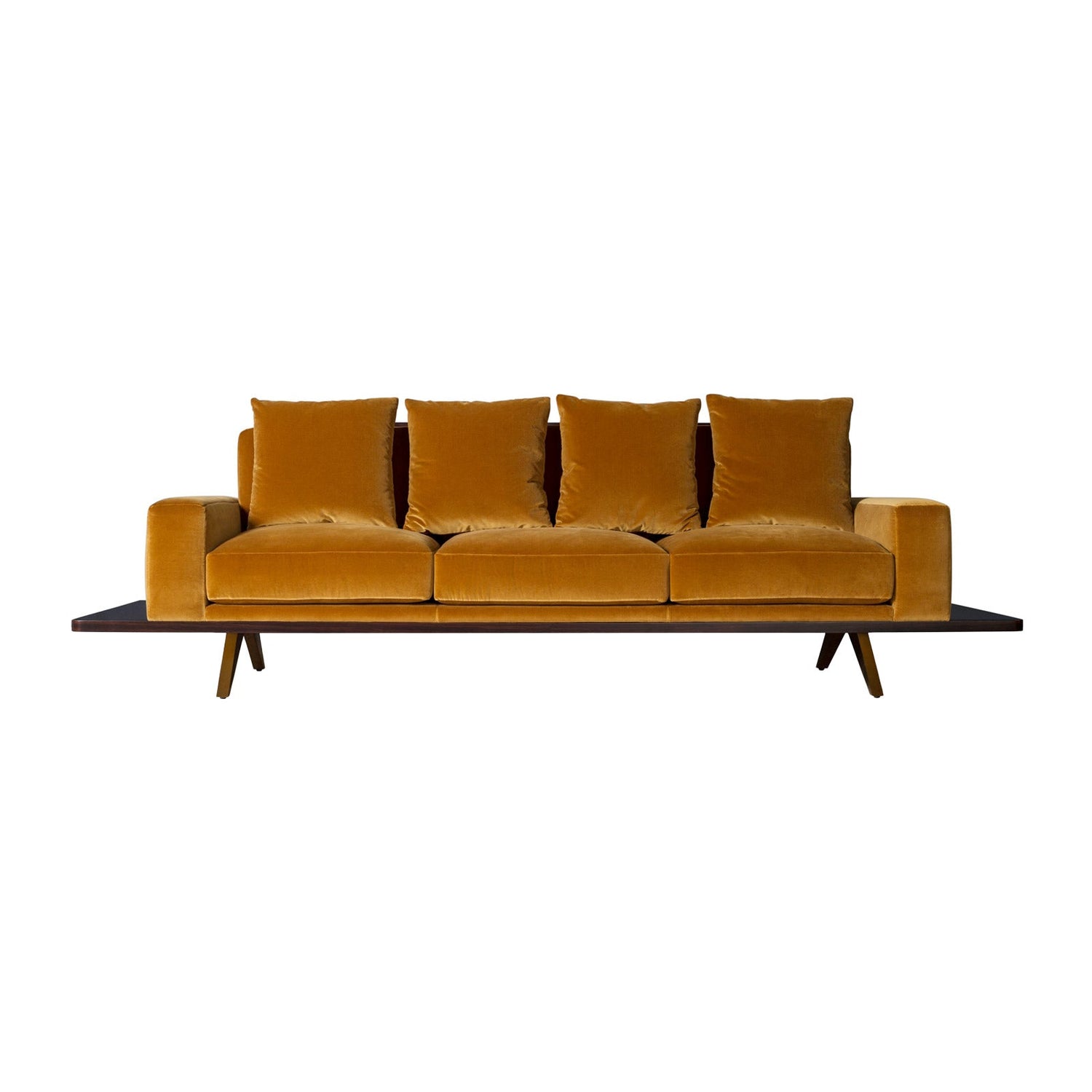 The London Collection Platform Sofa (Wood Back)