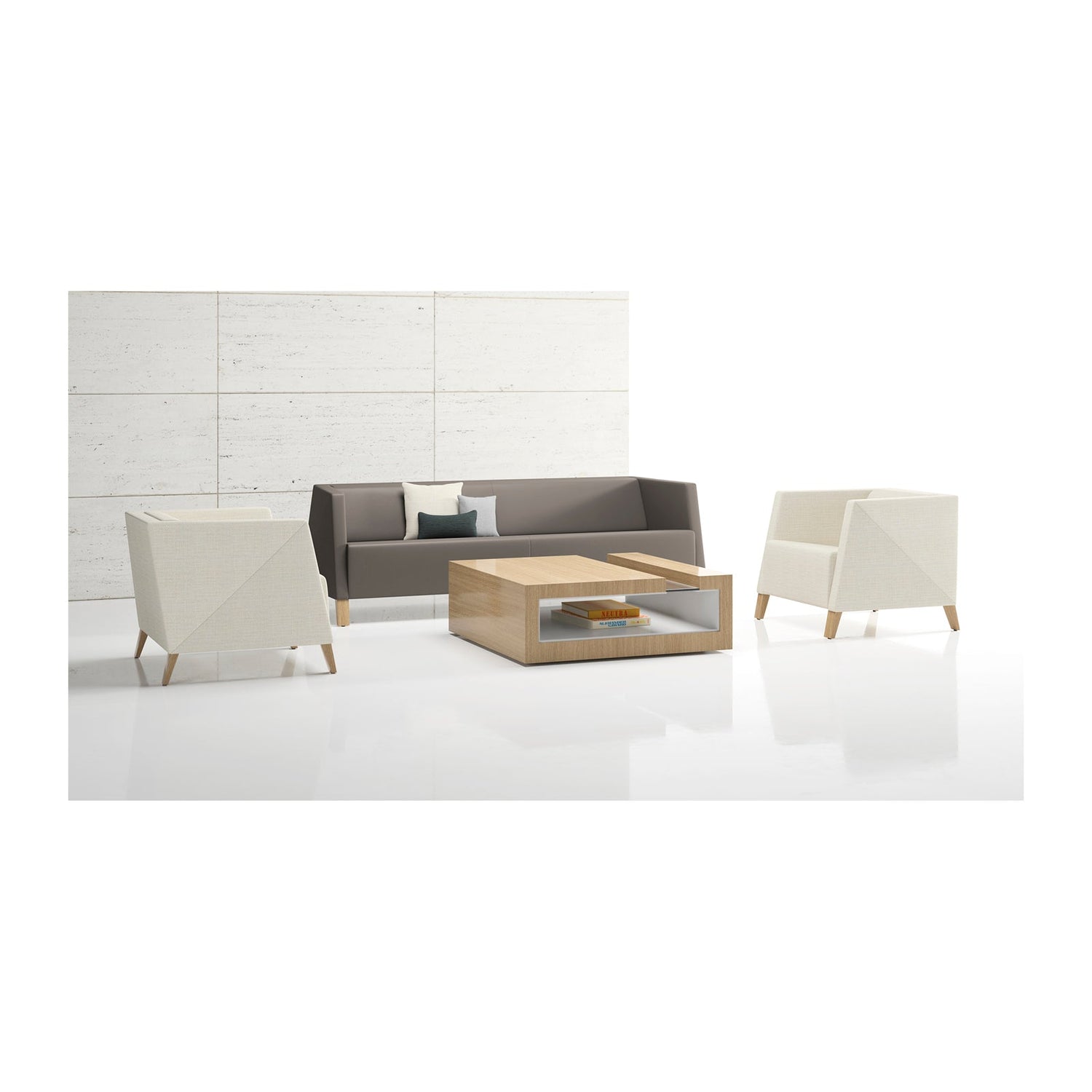 Caid Lounge Chair Wood Leg