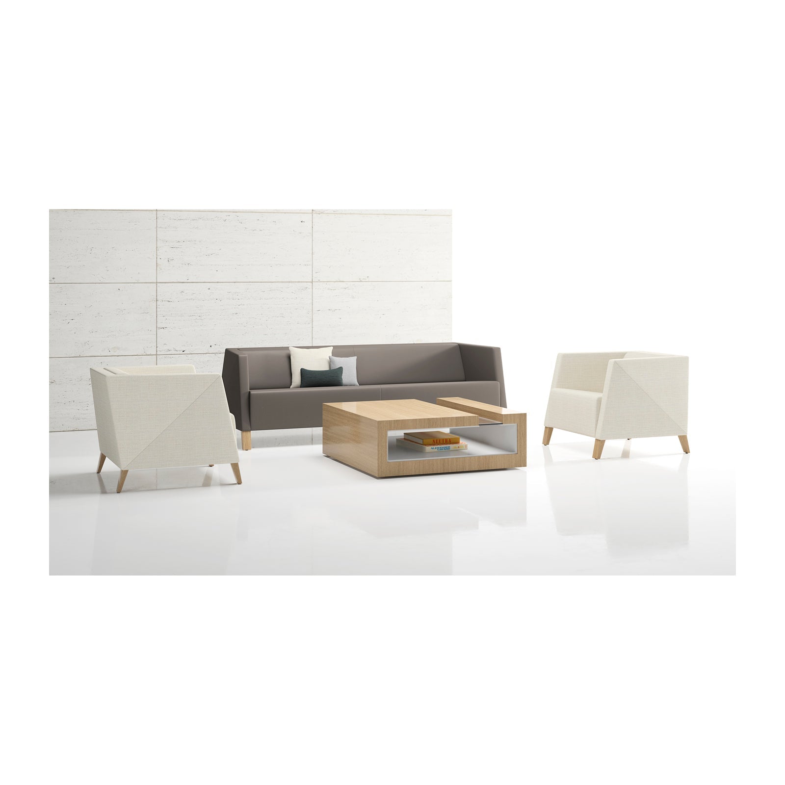 Caid Lounge Chair Wood Leg