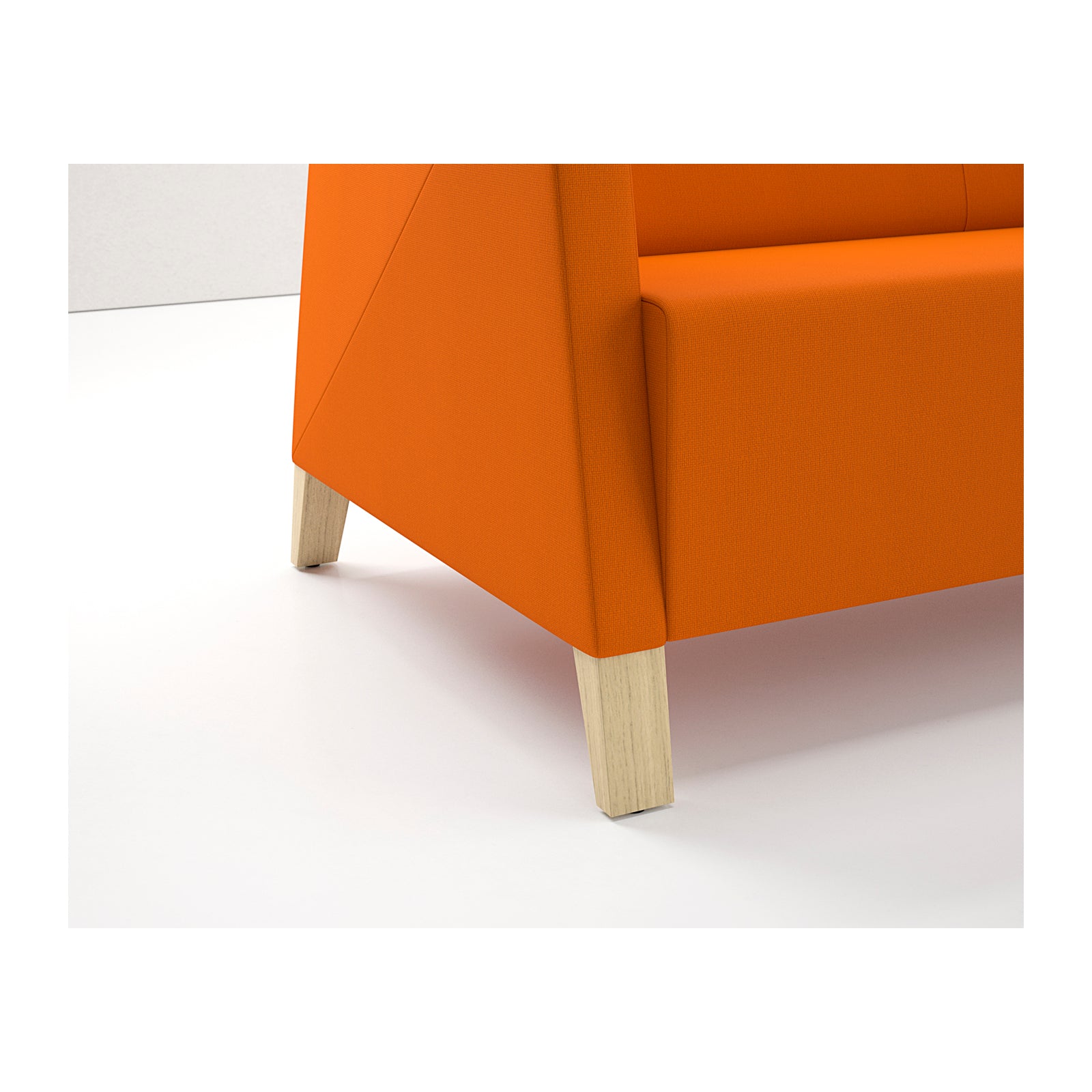 Caid Mid Back Lounge Chair Wood Legs
