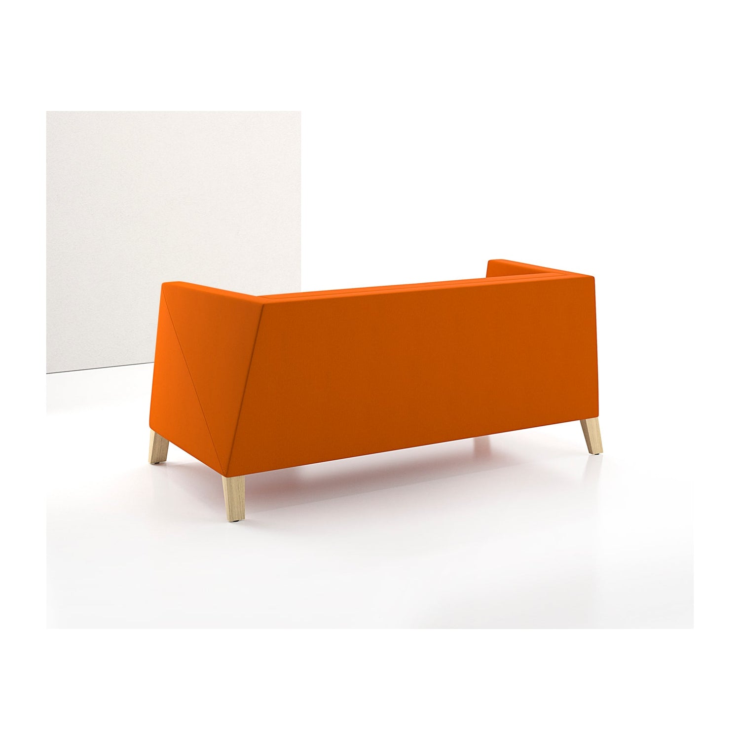 Caid Love Seat Wood Legs