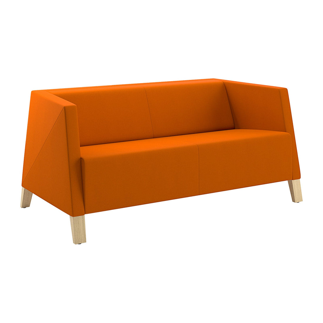 Caid Love Seat Wood Legs