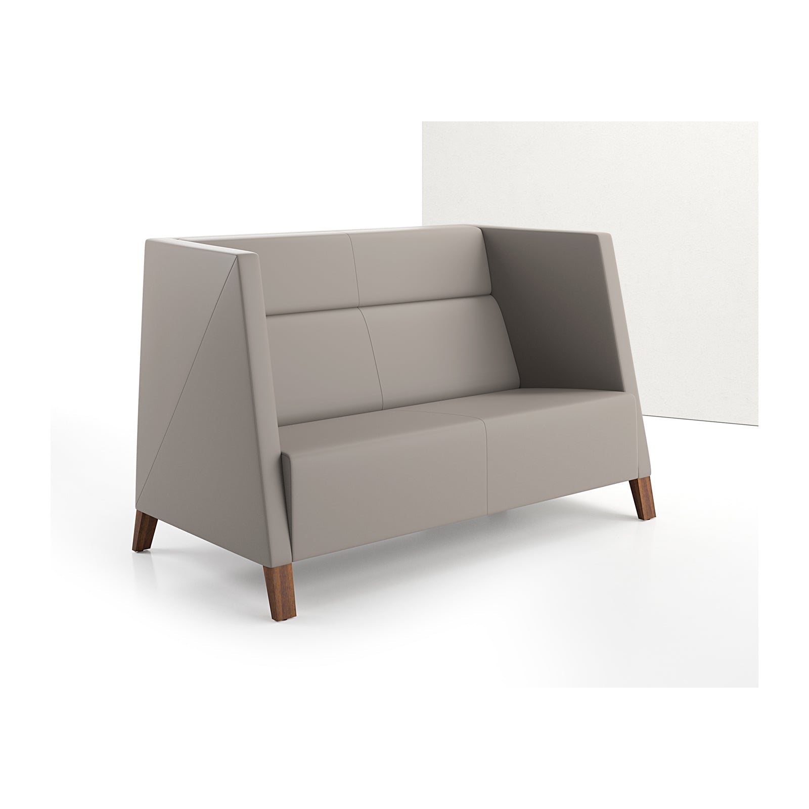 Caid Mid Back Love Seat Wood legs