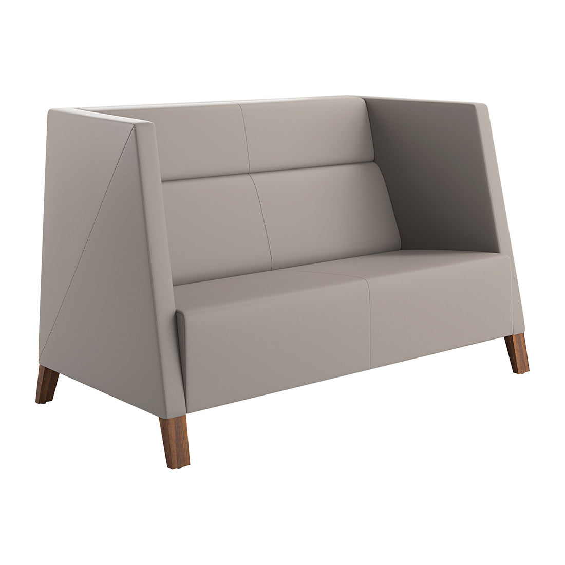 Caid Mid Back Love Seat Wood legs