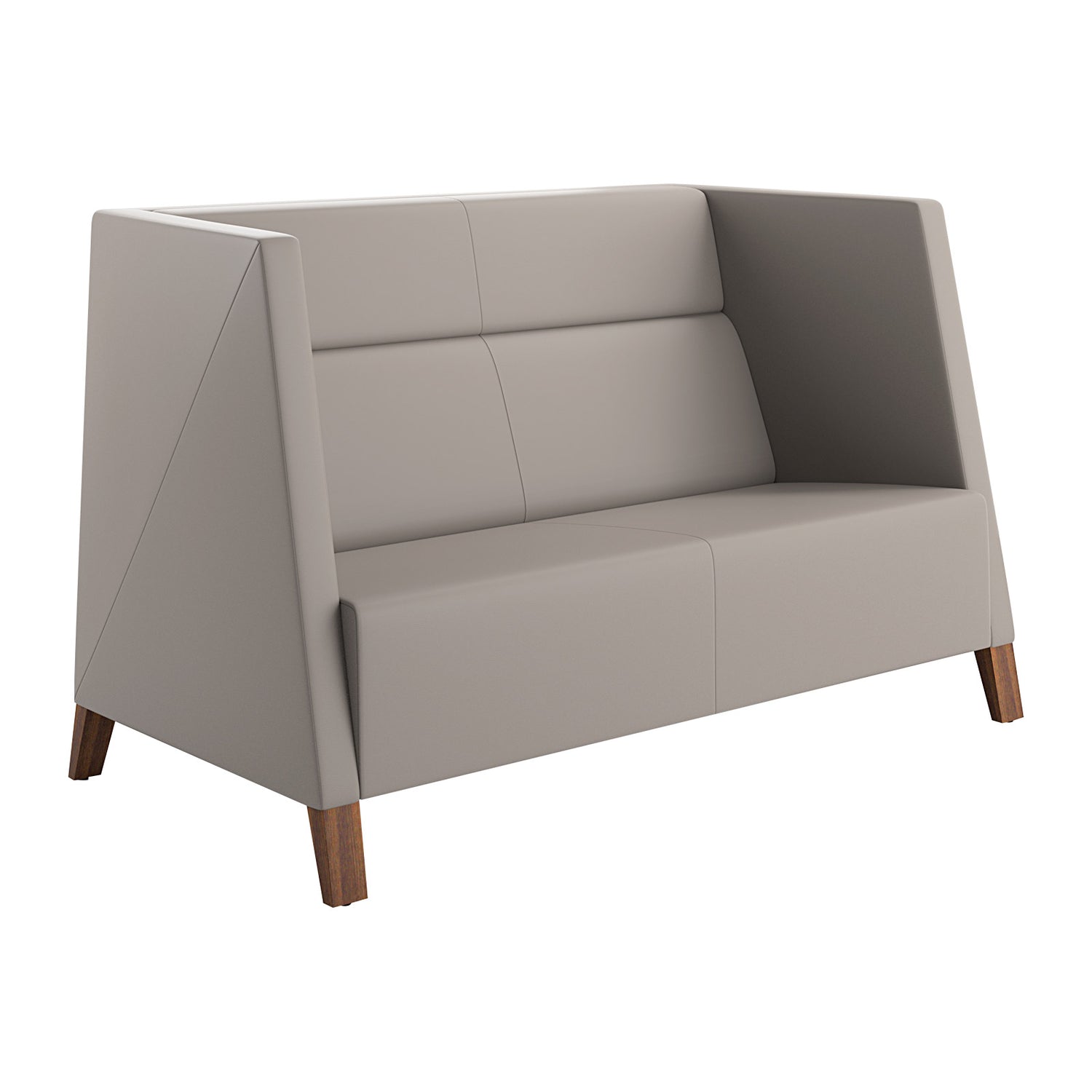 Caid Mid Back Love Seat Wood legs
