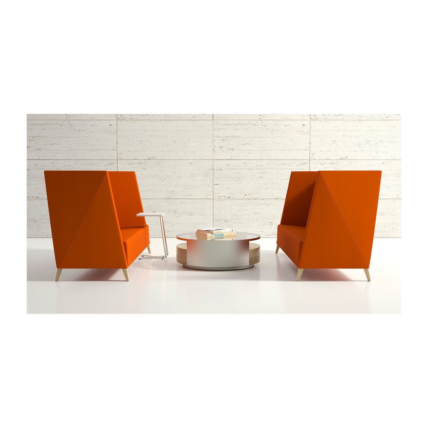 Caid Mid Back Love Seat Wood legs