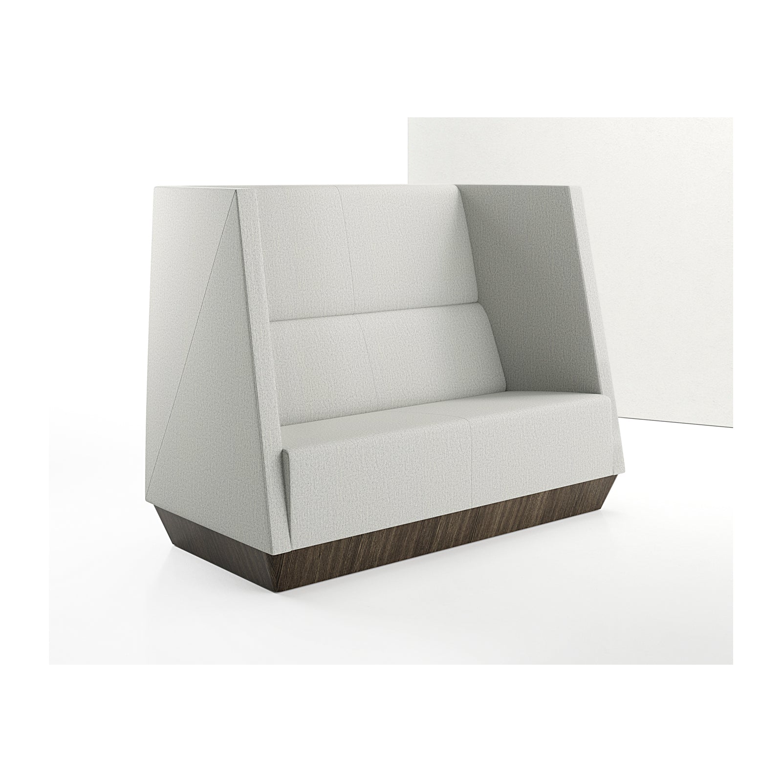 Caid High Back Love Seat Plinth Base
