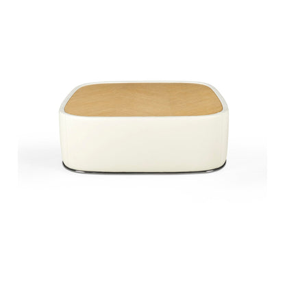 Ellsworth ottoman with inset wood top
