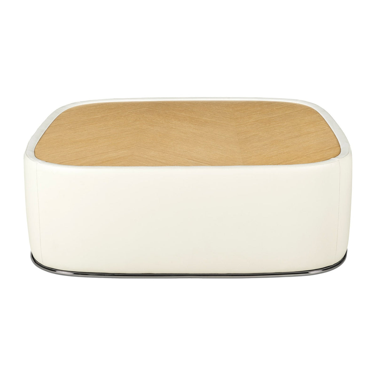 Ellsworth ottoman with inset wood top