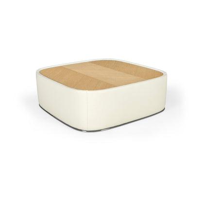 Ellsworth ottoman with inset wood top