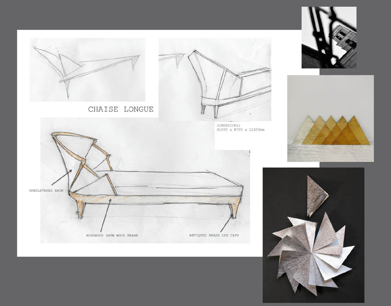 Chaise designed by Siobhan Loates for Bespoke by Decca London // Bespoke furniture competition as part of Focus/16 and London Design Festival 2016