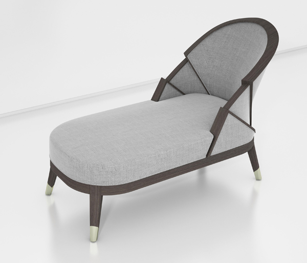 Chaise designed by Siobhan Loates for Bespoke by Decca London // Bespoke furniture competition as part of Focus/16 and London Design Festival 2016