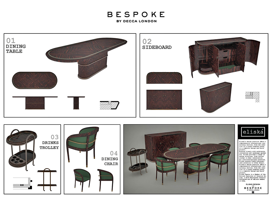 Eliska Design for Bespoke by Decca London // Bespoke furniture competition as part of Focus/16 and London Design Festival 2016