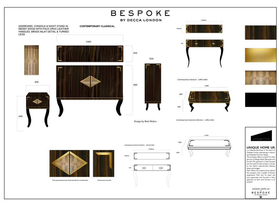 Unique Home UK for Bespoke by Decca London // Bespoke furniture competition as part of Focus/16 and London Design Festival 2016