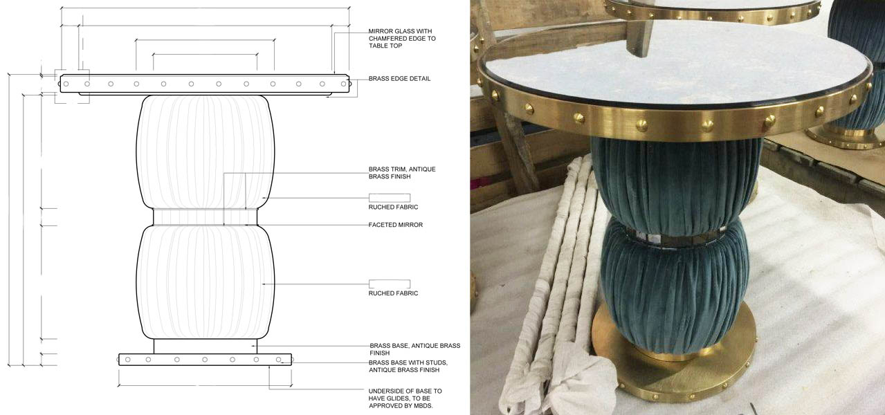 Annabels table upholstered base+shop drawing