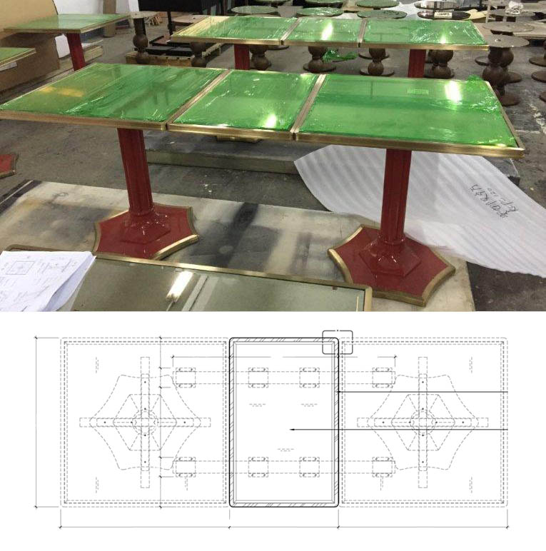 extendable dining table (3-piece) Decca Furniture