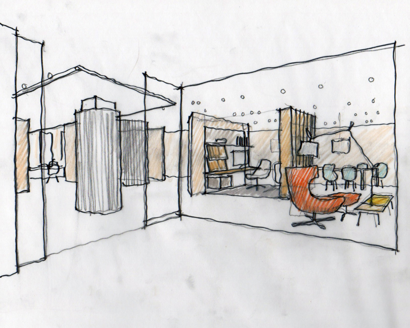 Brian Graham Design // Sketch for Neocon 2015 // Decca London 