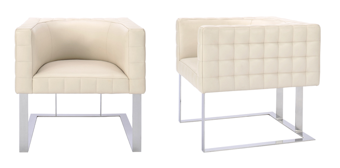 Cosmopolitan by Dakota Jackson - Decca London - Tufted cube chair - luxury furniture - luxury lounge chair - designers chair