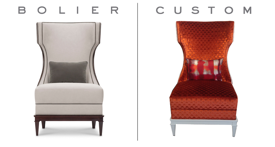 Customised Bolier pieces // Decca London blog // Customised lounge chair from the Modern Luxury collection by Bolier for Decca Home