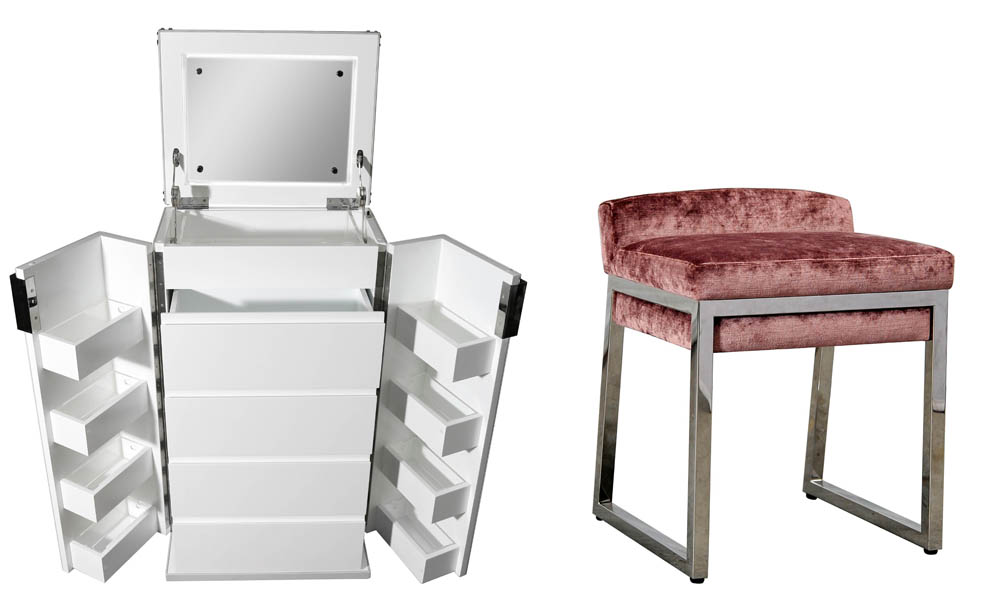 Decca London-bespoke furniture-vanity unit-make up table-pink stool-master bedroom-bespoke by decca-michael veal01