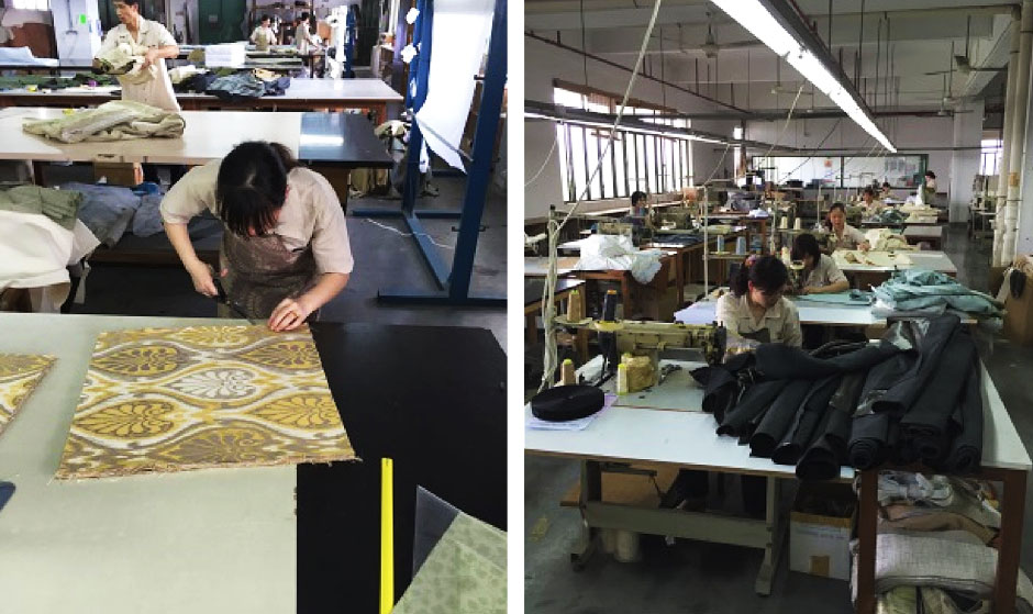 Luxury fabric upholstery - Decca factory