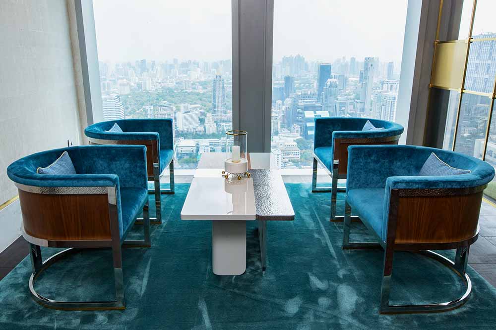 The Ritz Carlton Residences David Collins x Decca interior design blue room