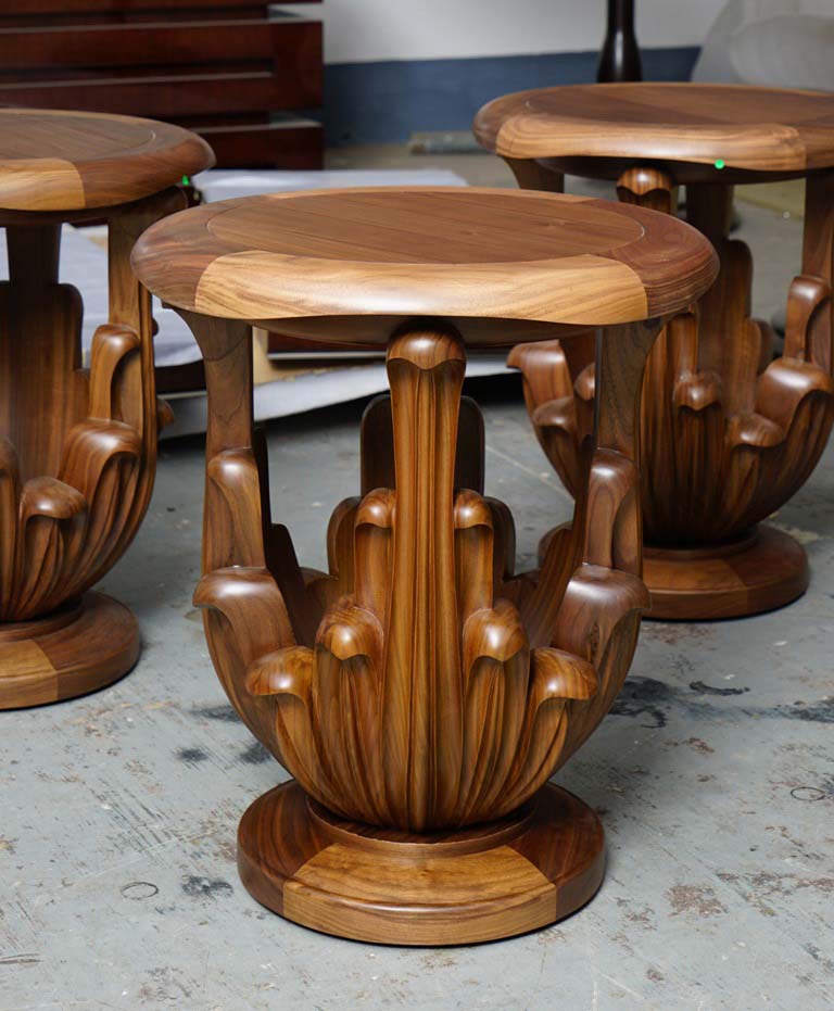 The Ritz Carlton Residences MahaNakhon David Collins x Decca hand-carved side table front