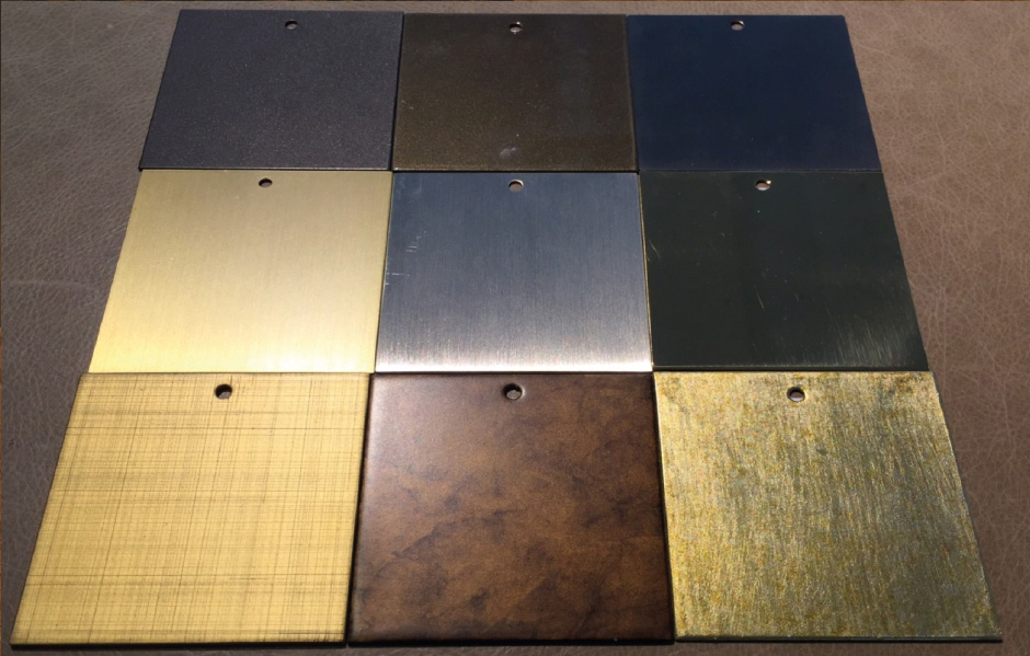 Popular standard metal finishes from the Decca Home brands